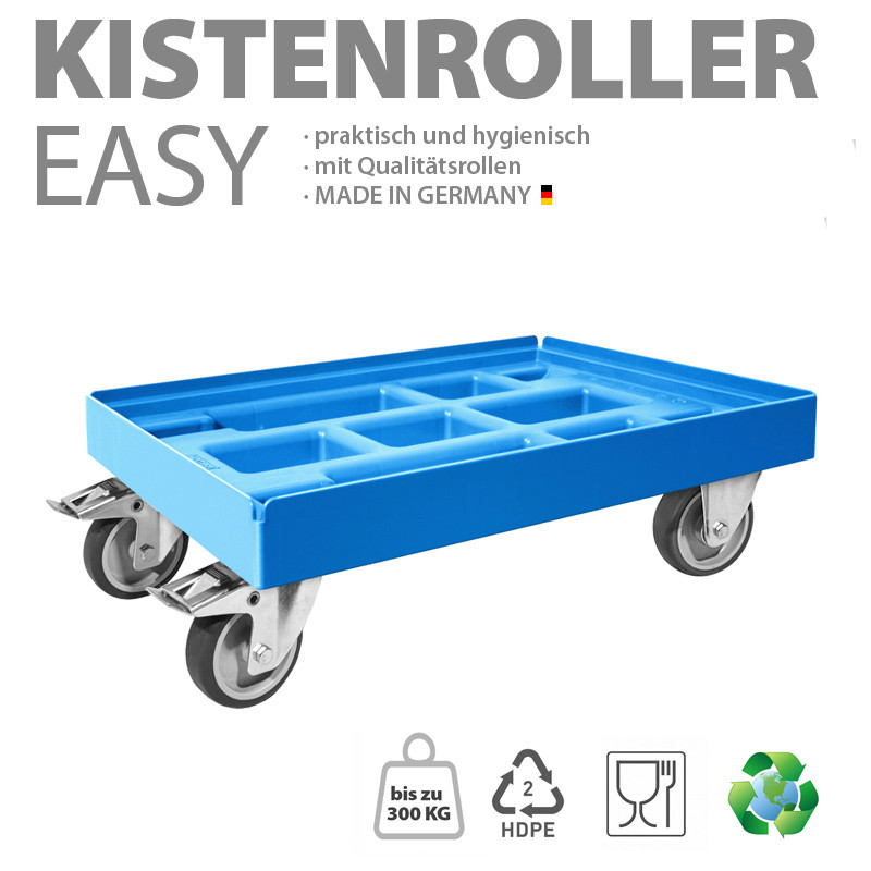 KISTENROLLER EASY 600x400 RAL 5012 lichtblau